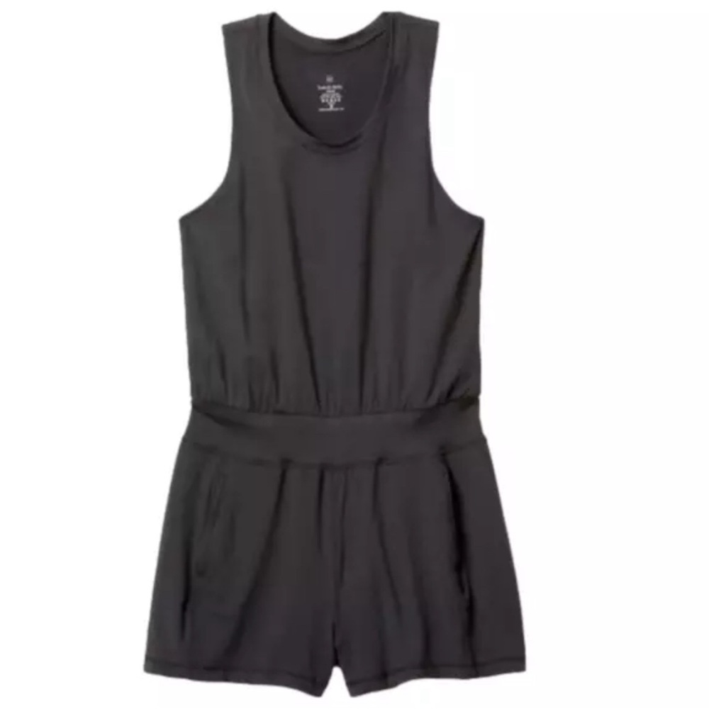 SWEATY BETTY London Black Gary Sleeveless Romper with Pockets Size XL